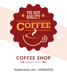 Beautiful  Coffee Shop Logo Design Vector