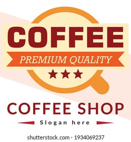 Beautiful  Coffee Shop Logo Design Vector