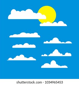 
beautiful collection of cloud shapes