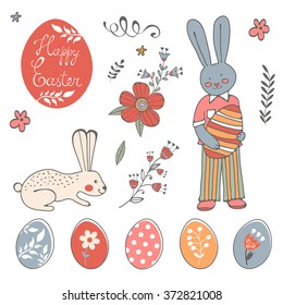 Beautiful collection of Easter related graphic elements