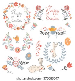 Beautiful collection of Easter related graphic elements