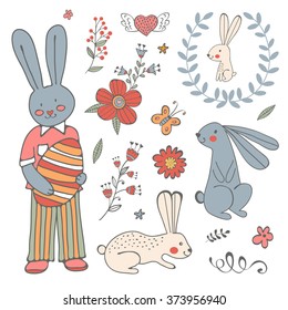 Beautiful collection of Easter related graphic elements