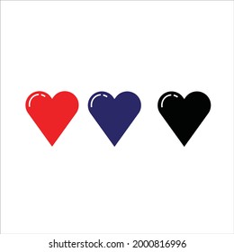 Beautiful Collection of heart illustrations, Love symbol icon set, love symbol