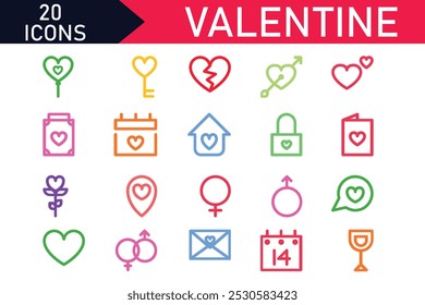 A beautiful collection of love, valentine, key, message, and balloon icons perfect for your Valentine’s Day projects. These icons are ideal for web designs, cards, posters, and social media graphics,