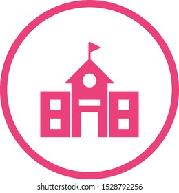 Beautiful College Vector Glyph Icon