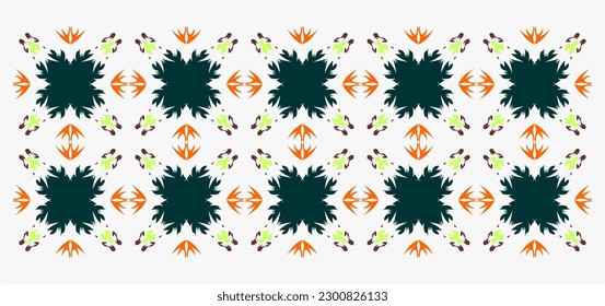beautiful color abstract floral motif for decoration