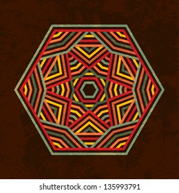 Beautiful color abstract geometric shape. Vector illustration