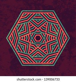 Beautiful color abstract geometric shape. Vector illustration
