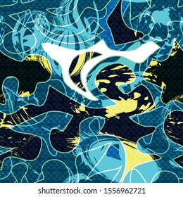 beautiful color abstract pattern vector illustration of graffiti