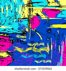 beautiful color abstract pattern vector illustration of graffiti