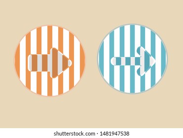 Beautiful color arrow illustration can be used in icon design
