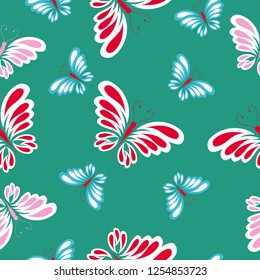 beautiful color butterflies,set, isolated  on a white