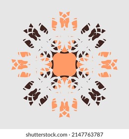 hermosa combinación de colores mangala patrón vector, arte de la mano de patrón de círculo, flores, decoraciones