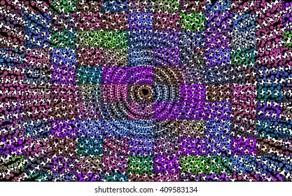 beautiful color dot circle on black abstract background