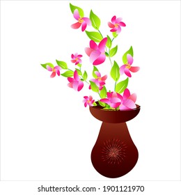 beautiful color flowers, isolated on a white