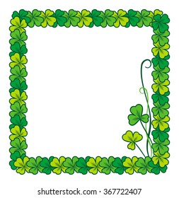 Beautiful color frame with clover