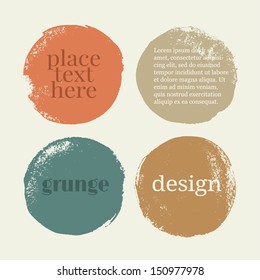 Beautiful Color Grunge Design Elements. Vector Illustration