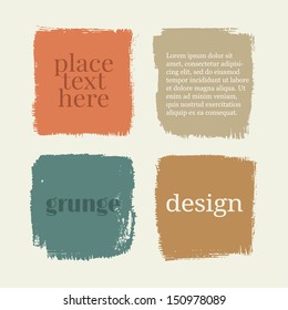 Beautiful color grunge design elements. Vector illustration