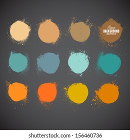 Beautiful color grunge design elements. Vector illustration