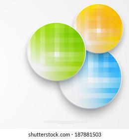 Beautiful color grunge design elements. Modern circle Vector