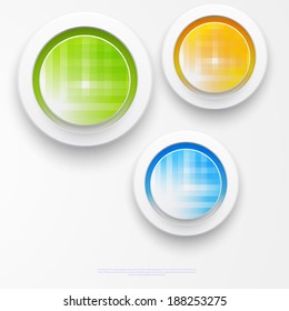 Beautiful color grunge design elements. Modern circle Vector