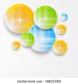 Beautiful color grunge design elements. Modern circle Vector