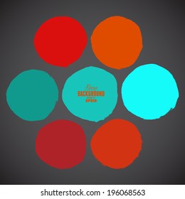 Beautiful color grunge design elements. Vector illustration
