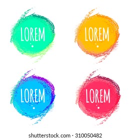 Beautiful color grunge design elements. Vector illustration