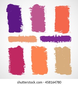 Beautiful color grunge design elements. Vector illustration