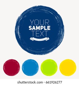 Beautiful color grunge design elements. Vector circle illustration