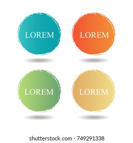 Beautiful color grunge design elements on white background. Abstract logo design. Vector illustration eps10.