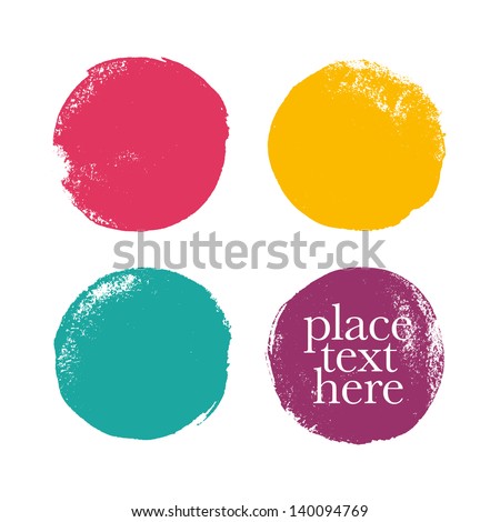 Beautiful color grunge design elements. Vector illustration