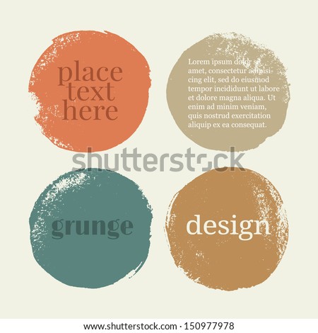 Beautiful color grunge design elements. Vector illustration