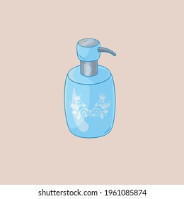 beautiful color illustration of liquid soap on the background