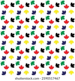 beautiful color Leaf pattern design with white background