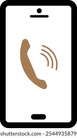 beautiful color mobile phone icon vector art