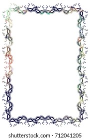 Beautiful color silhouette horizontal frame with carnival masks. Low poly textured. Copy space. Vector clip art.
