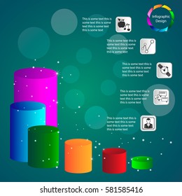 beautiful color volumetric info graphics for business