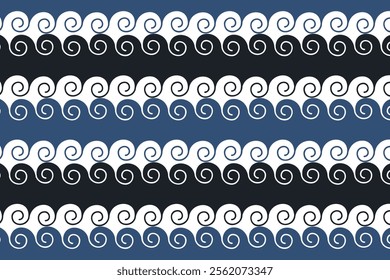 beautiful color waves line sea traditional pattern style background