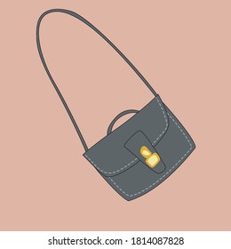 beautiful colored bag on a colored background