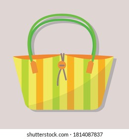 hermosa bolsa de colores sobre un fondo de color