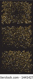 beautiful colored falling circles. Magic element of design. Vector illustration object. Gold set of colored round confetti festive happy chaotic decor.