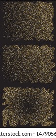 Beautiful colored falling squares. Vibrant element of design. Vector illustration backdrop. Gold set of colored geometric confetti festive happy chaotic decor.