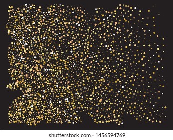 Beautiful colored falling squares. Vintage element for your design. Vector illustration vintage. Gold colored geometric confetti festive happy chaotic decor.