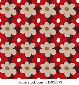 beautiful colored flowers seamless pattern vector illustration