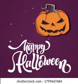 
Beautiful colored Halloween card with volumetric letters