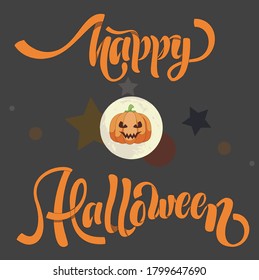
Beautiful colored Halloween card with volumetric letters