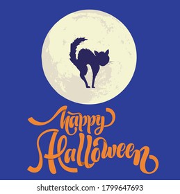 
Beautiful colored Halloween card with volumetric letters