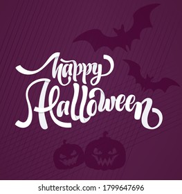 
Beautiful colored Halloween card with volumetric letters