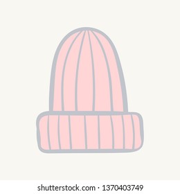 Beautiful colored icon of a winter cap